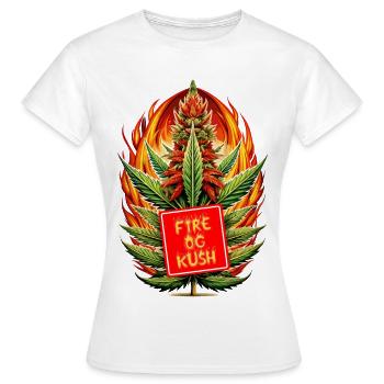 Fire Og Kush - Frauen T-Shirt - Weiß - Vorne - AI Model Female 172 dark (172cm)