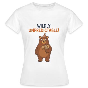 Wild Unpredictable Bear - Women's T-Shirt - white - Front - AI Model Female 172 dark (172cm)