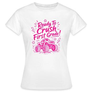 Prêts à écraser la première année - Monster Truck - T-shirt Femme - blanc - Devant - AI Model Female 172 dark (172cm)