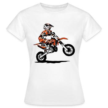 Kids motocross - KIDS MX - Women's T-Shirt - white - Front - AI Model Female 172 dark (172cm)
