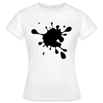 Splash BLOB Simmental paint dirty dirt - Women's T-Shirt - white - Front - AI Model Female 172 dark (172cm)