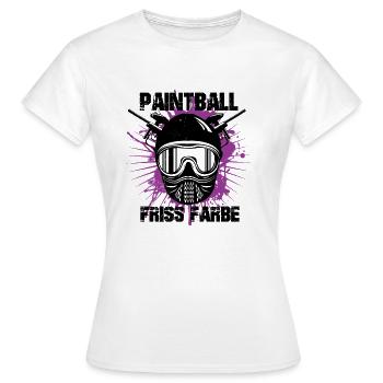 Paintball - couleur Friss - T-shirt Femme - blanc - Devant - AI Model Female 172 dark (172cm)