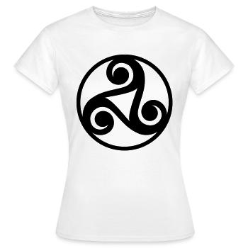 Keltisches Symbol - Frauen T-Shirt - Weiß - Vorne - AI Model Female 172 dark (172cm)