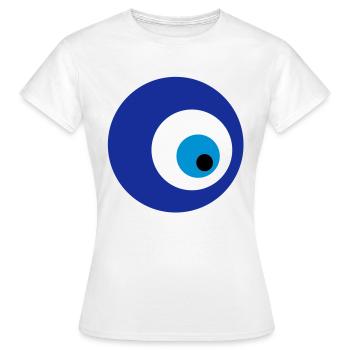 mavi boncuk - Frauen T-Shirt - Weiß - Vorne - AI Model Female 172 dark (172cm)