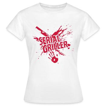 SERIAL GRILLER - BBQ - Women's T-Shirt - white - Front - AI Model Female 172 dark (172cm)