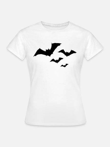 Halloween Fledermaus Schwarm 1c - Frauen T-Shirt - Weiß