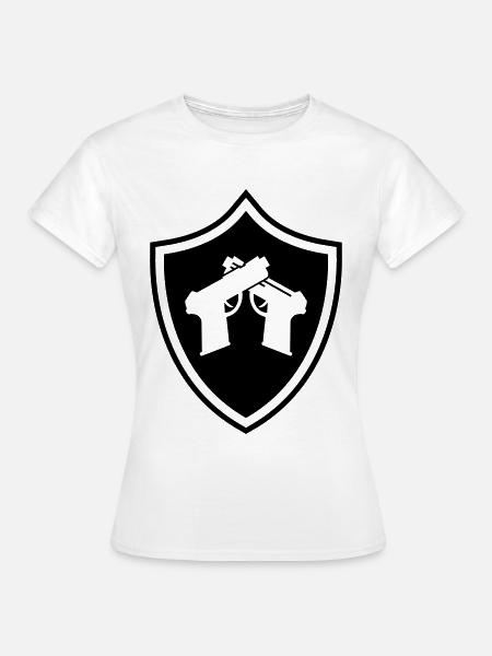 Pistole Wappen - Frauen T-Shirt - Weiß