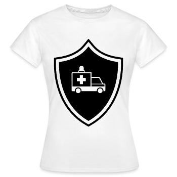 Ambulance Armoiries Ambulance - T-shirt Femme - blanc - Devant - AI Model Female 172 dark (172cm)