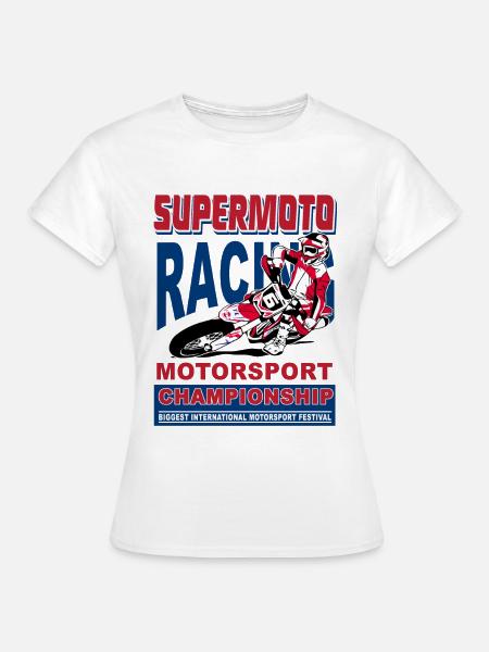 Supermoto - Supermotard - Offroad - Frauen T-Shirt - Weiß