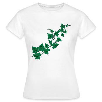 Efeu / Ivy - Frauen T-Shirt - Weiß - Vorne - AI Model Female 172 dark (172cm)