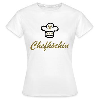 3 Sterne Chefköchin Köchin Koch Chefkoch Kochmütze - Frauen T-Shirt - Weiß - Vorne - AI Model Female 172 dark (172cm)