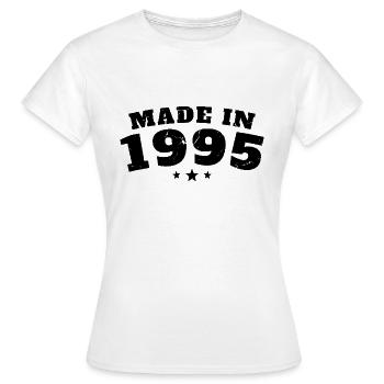 Baujahr 1995 - Frauen T-Shirt - Weiß - Vorne - AI Model Female 172 dark (172cm)