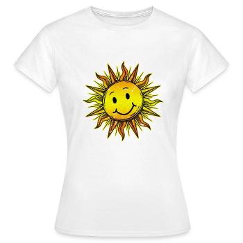 Sun - Women's T-Shirt - white - Front - AI Model Female 172 dark (172cm)