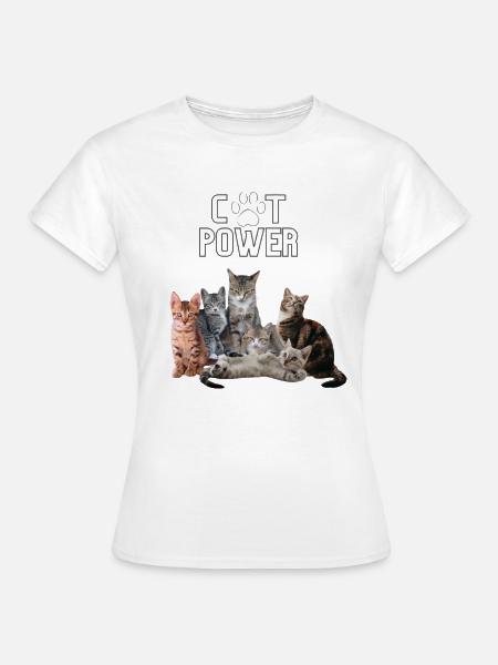 Cat Power - Frauen T-Shirt - Weiß