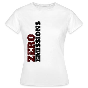 Zero Emissions / Électrique / Voiture électrique - T-shirt Femme - blanc - Devant - AI Model Female 172 dark (172cm)