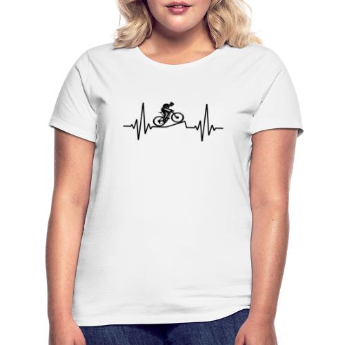 Herzschlag MTB | Herzfrequenz Mountainbike Fahrrad - Frauen T-Shirt