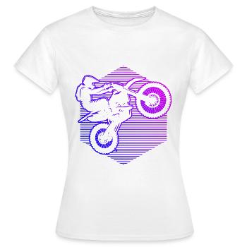 Dirt Bike Dirt Bike Women's Supermoto Dirt Biker - Women's T-Shirt - white - Front - AI Model Female 172 dark (172cm)