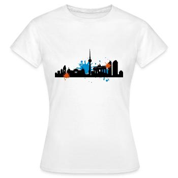 Berlin Skyline - Women's T-Shirt - white - Front - AI Model Female 172 dark (172cm)