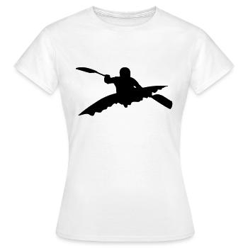 Kanu - Kajak - Frauen T-Shirt - Weiß - Vorne - AI Model Female 172 dark (172cm)