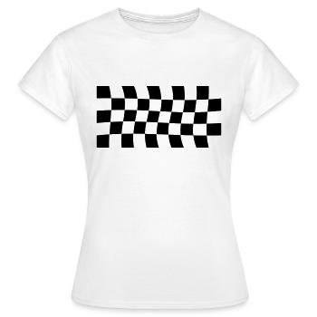 Racing flag - Women's T-Shirt - white - Front - AI Model Female 172 dark (172cm)