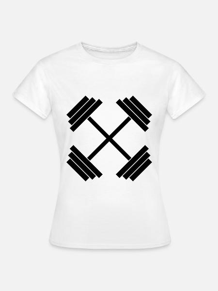 Hanteln - Frauen T-Shirt - Weiß