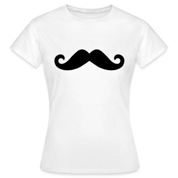 Moustache - T-shirt Femme - blanc - Devant - AI Model Female 172 dark (172cm)