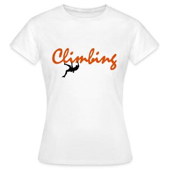Climbing - Frauen T-Shirt - Weiß - Vorne - AI Model Female 172 dark (172cm)