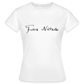 Friedrich Nietzsche - Frauen T-Shirt - Weiß - Vorne - AI Model Female 172 dark (172cm)