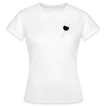 Verre à vin - T-shirt Femme - blanc - Devant - AI Model Female 172 dark (172cm)