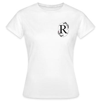 Buchstabe R - Frauen T-Shirt - Weiß - Vorne - AI Model Female 172 dark (172cm)
