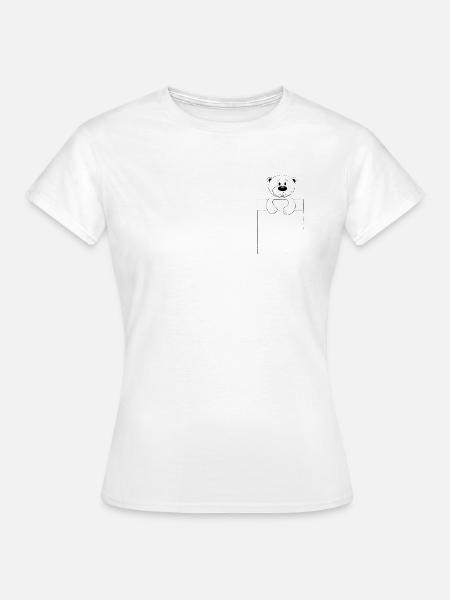 Bear in bed - Women's T-Shirt - white