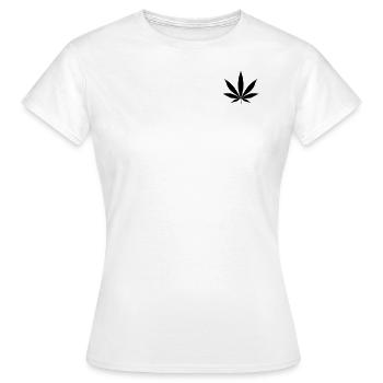 T-shirt en chanvre 420 THC - T-shirt Femme - blanc - Devant - AI Model Female 172 dark (172cm)