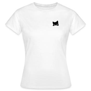 Black cat - Women's T-Shirt - white - Front - AI Model Female 172 dark (172cm)