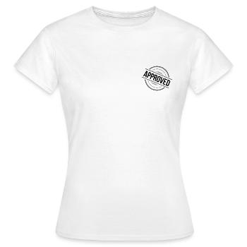 Approved Stempel - Frauen T-Shirt - Weiß - Vorne - AI Model Female 172 dark (172cm)