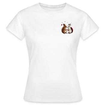 Two Squirrels - Women's T-Shirt - white - Front - AI Model Female 172 dark (172cm)