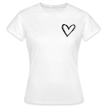 Heart - Women's T-Shirt - white - Front - AI Model Female 172 dark (172cm)