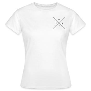 GUDE - T-shirt Femme - blanc - Devant - AI Model Female 172 dark (172cm)
