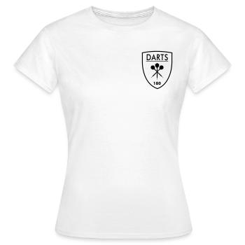 Darts Crest - Dart Wappen - Frauen T-Shirt - Weiß - Vorne - AI Model Female 172 dark (172cm)