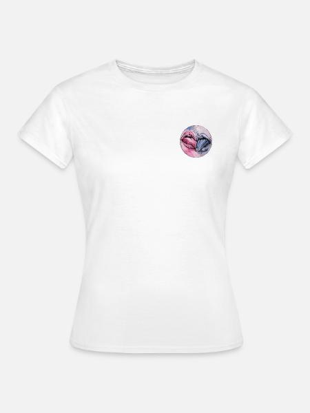 Kissing Circle - Frauen T-Shirt - Weiß