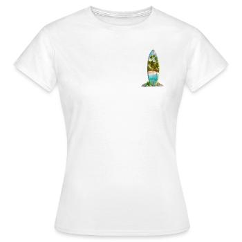 Planche de surf - T-shirt Femme - blanc - Devant - AI Model Female 172 dark (172cm)