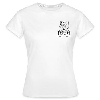 Chat Nope - T-shirt Femme - blanc - Devant - AI Model Female 172 dark (172cm)