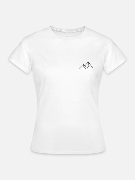 Alpen Berge Minimal - Frauen T-Shirt - Weiß