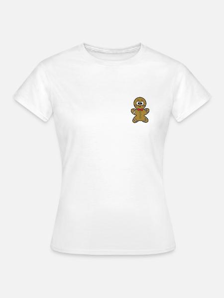 Lebkuchenmann - Frauen T-Shirt - Weiß
