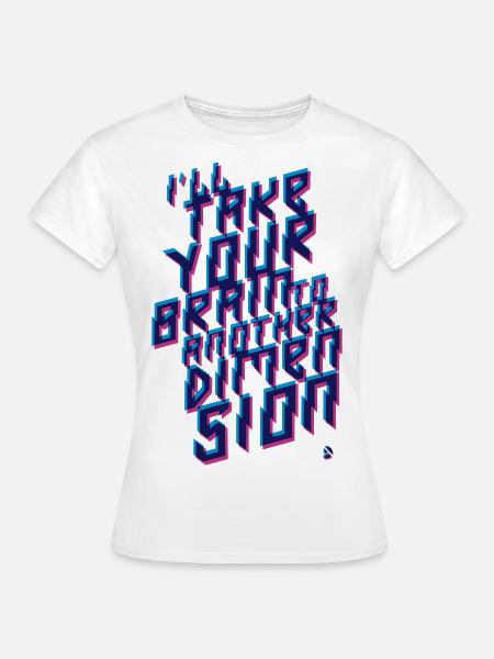 AD Out of space - T-shirt dam - vit