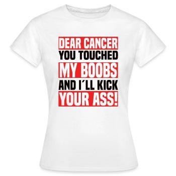 Cher Cancer Tu as touché mes seins Cancer En disant - T-shirt Femme - blanc - Devant - AI Model Female 172 dark (172cm)