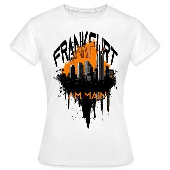 Frankfurt am Main Skyline - Women's T-Shirt - white - Front - AI Model Female 172 dark (172cm)