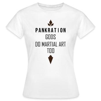Götter machen auch Kampfkunst - Frauen T-Shirt - Weiß - Vorne - AI Model Female 172 dark (172cm)