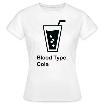 de sang; cola - T-shirt Femme - blanc - Devant - AI Model Female 172 dark (172cm)