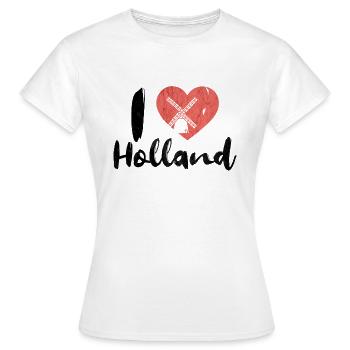 I love Holland Netherlands Windmill Windmill Windmill - Women's T-Shirt - white - Front - AI Model Female 172 dark (172cm)