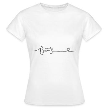 Braut JGA Schriftdesign - Frauen T-Shirt - Weiß - Vorne - AI Model Female 172 dark (172cm)